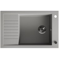 Kuchinox Laveo Pionier mosogató gránit 1 medence+mini csepptálca szürke 78x50x20,4cm