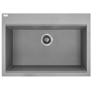 Kuchinox Laveo Tau7 mosogató gránit egymedencés szürke 70x50x21,5 cm