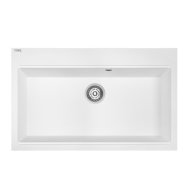 Kuchinox Laveo Tau8 mosogató gránit 1 medencés, fehér, 80x50x21,5