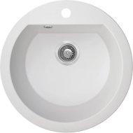 Kuchinox Laveo Dafne mosogató gránit körmedencés, fehér, 51x20,5 cm