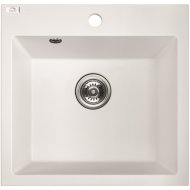 Kuchinox Laveo Dafne mosogató gránit egymedencés fehér 49x49x21,5 cm