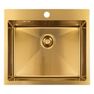 Kuchinox Laveo Malawi mosogató inox egymedencés arany 58x50x20cm 3,5&quot;