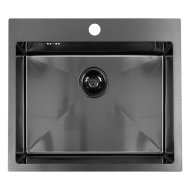 Kuchinox Laveo Malawi mosogató rozsdamentes egymedencés, grafit, 58x50x20 cm, 3,5&quot;