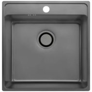 Kuchinox Laveo Besos mosogató inox egymedencés grafit, 48x49x21cm 3,5&quot;