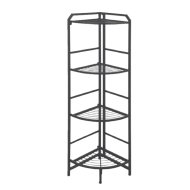 Evolution C4 35x33x116cm fekete fém sarokpolc