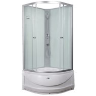 ZUHANYKABIN,90X90X200CM,ÍVES,MÉLY TÁLCÁVAL,4MM VÍZTISZTA ÜVEGGEL*KAP*