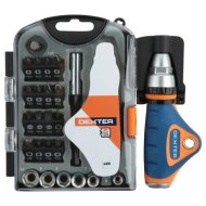 Dexter 2 racsnis csavarhúzó, 25 részes, bit készlettel