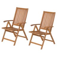 FIELDMANN KERTI SZÉK FDZN 4001-T FA ÁLLÍTHATÓ 2DB 71X56X108 CM