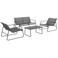 4 részes fém kerti bútor szett