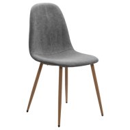 Anya 70 A étkezőszék sötétszürke bársony, fa bevonatú fém lábakkal 43x83x50cm