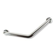 Kapaszkodó 45 fokban hajlított 25+25cm rozsdamentes acél króm fali