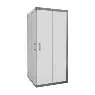 WASSERBURG ZUHANYKABIN SZÖGLETES 80X80X190CM 6MM BIZTONSÁGI ÜVEG, DUPLA TOLÓAJTÓ