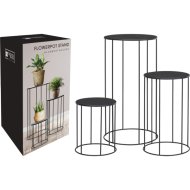 Virágtartó állvány szett, fém, S:16x