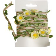 Dekor szalag levéllel és virágokkal 180cm 6-féle