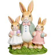 Dekor nyuszi család 13x10x5,5cm