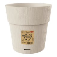 Eticha műanyag kaspó 20 cm, krémszínű