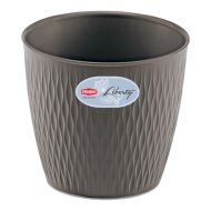 Liberty műanyag kaspó 16 cm, szürke