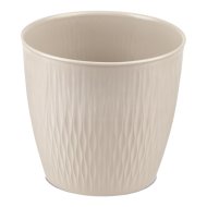 Liberty műanyag kaspó 20 cm, krémszínű