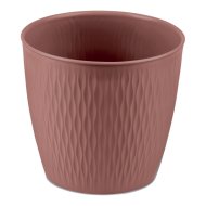 Liberty műanyag kaspó 20 cm, rozsdabarna