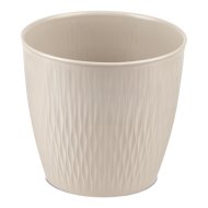 Liberty műanyag kaspó 25 cm, krémszínű