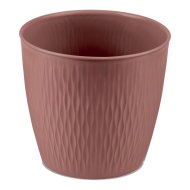 Liberty műanyag kaspó 25 cm, rozsdabarna