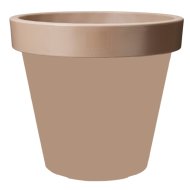 Virágcserép műanyag 44x50x50cm mokka