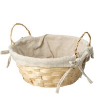 Kosár fogantyúval 9x21x21cm natúr