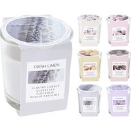 Illatgyertya üvegben 7x5,6x5,7cm 6-féle