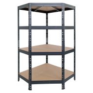 4 polcos 180x90x90x45cm antracit fémpolc