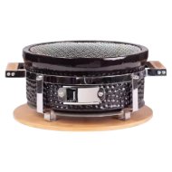 Hibachi 15"/34cm kerek fényes fekete faszenes grill