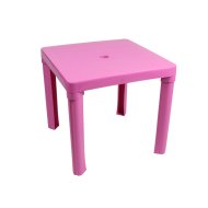 Flair pink műanyag kerti asztal gyerekeknek 43x46x46cm
