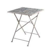 Összecsukható 60x60x70cm négyzet alakú kerti fém asztal