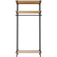 Deco S gardrób 185x85x35cm fekete-tölgy 3 szintes