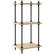 Deco S polcrendszer 92,5x43x35cm 3N fekete tölgy 3 szintes