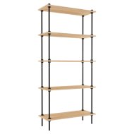 Deco S polcrendszer 185x85x35cm fekete tölgy 5 szintes