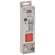 Szívószál 50db/szett 22x0.6x0.6 cm 4-féle újrafelhasználhatón