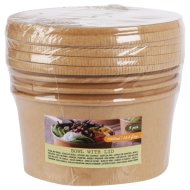 Tároló fedéllel 5 db-os szett 1000ml 7.5x14.5x14.5 cm polietilén bevonat