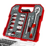 Einhell bit és dugókulcs készlet 37 db-os