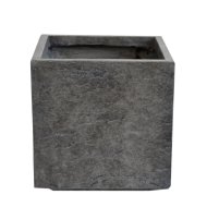 Szögletes 24x24x24cm sötétszürke beton kaspó