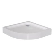 Sanotechnik zuhanytálca SMC 90x90x14cm íves,fix előlappal,szifonnal, fehér