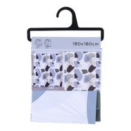 Zuhanyfüggöny PEVA 180x180cm virág mintás, integrált karikával