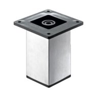 Bútorláb 50x50x100mm fém-műanyag inox design négyszögletes