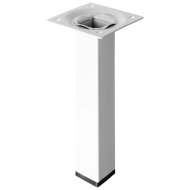 Bútorláb 25x25x150mm fém fehér négyszögletes