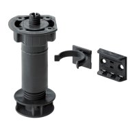 Bútorláb állítható D25x100-120mm műanyag fekete 4db