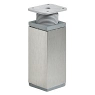 Bútorláb 40x40x100-115mm fém-műanyag inox design négyszögletes