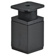 Bútorláb 40x40x60-75mm fém-műanyag fekete négyszögletes