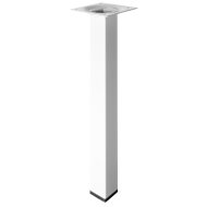 Bútorláb 25x25x250mm fém fehér négyszögletes