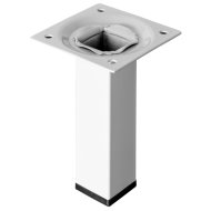 Bútorláb 25x25x100mm fém fehér négyszögletes