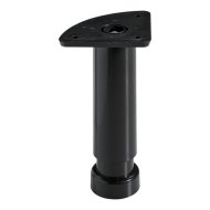 Bútorláb állítható D32x130-180mm műanyag, fekete, hengeres