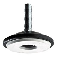 Állítócsavar csúszásgátlóval M10x47mm D48mm fém-műanyag fekete